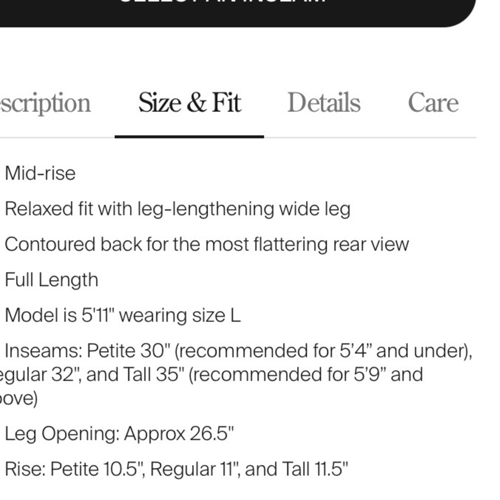 SPANX NWT air essential wide leg pull on pants in dark black size Medium - Picture 13 of 13